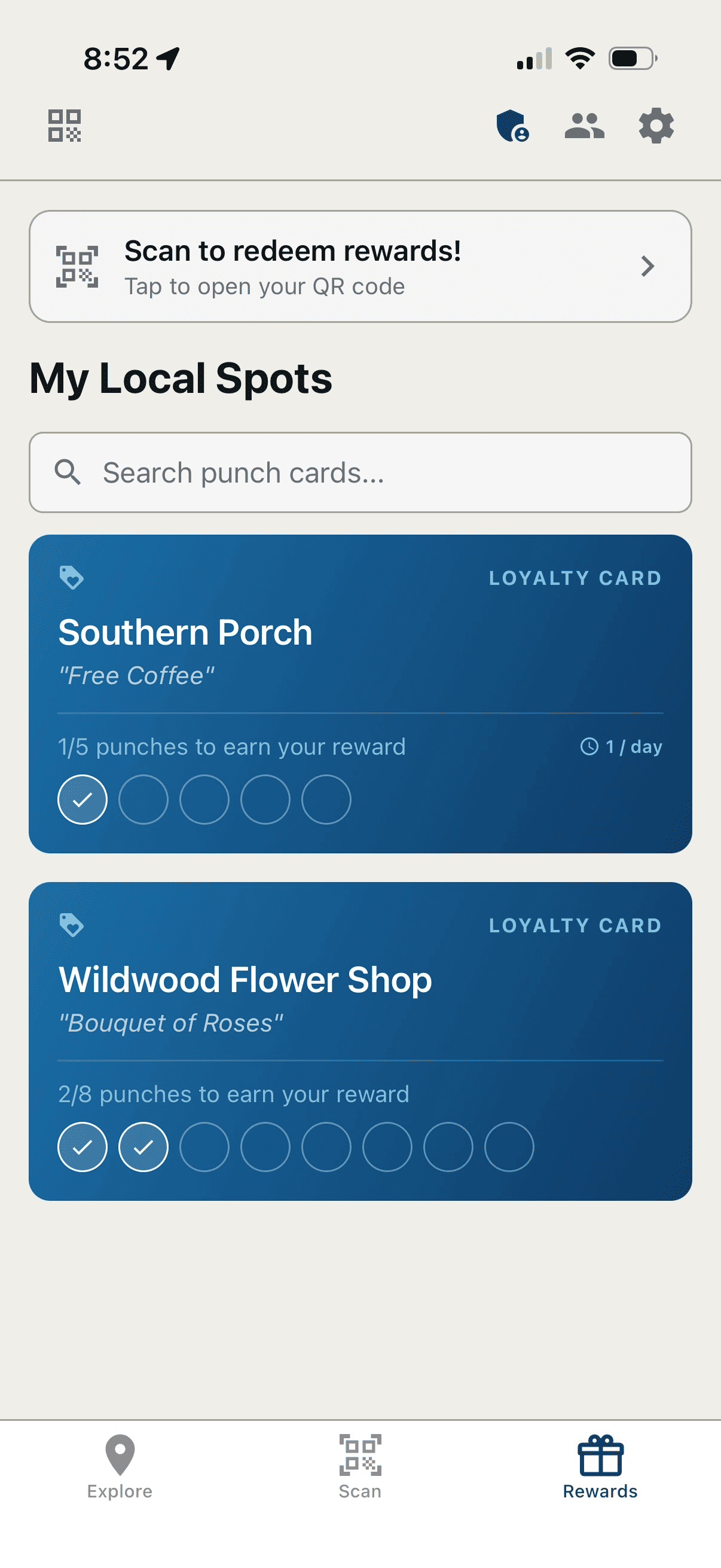 Earn loyalty rewards